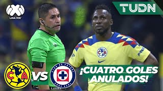 ¡Le ANULAN 4 GOLES al América, en 20 minutos! | América 1-0 Cruz Azul | CL2023 - Liga Mx J8 | TUDN