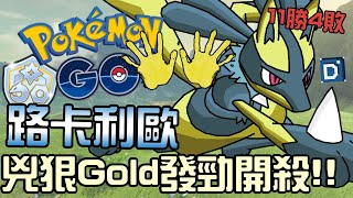 Gold發勁特效就是帥！路卡利歐其實也蠻好用的！寶可夢奇幻盃對戰！Lucario【Pokemon GO】