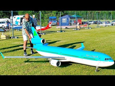 SPECTACULAR STUNNING !!! HUGE RC MD-11 SCALE MODEL TURBINE JET AIRLINER ...