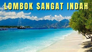 Keindahan alam di pulau Lombok salah satunya pantai duduk senggigi batu bolong