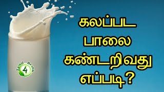 கலப்பட பாலை கண்டறிவது  எப்படி?detecting adulterated milk