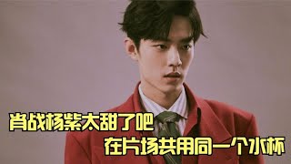 肖战杨紫太甜了吧，在片场共用同一个水杯？导演：狠狠的嗑到了