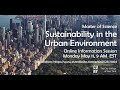 Sustainability in the Urban Environment Master of Science Information Session, 2020