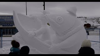 Snow sculpture exhibit (Yukon Rendezvous 2021)