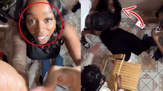 Woman Tries TikTok Ceiling Challenge & INSTANTLY Regrets It!