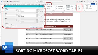 Efficient Table Sorting in Microsoft Word: A Step-by-Step Guide - Lesson 13