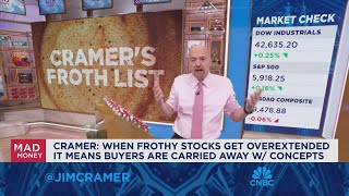 The positive productivity story can play out over time, but also spawn froth, says Jim Cramer