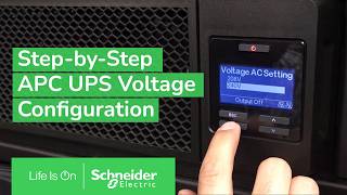 Configuring APC Smart-UPS Online SRT for 240V Output via Display | Schneider Electric Support