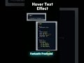 Hover Text Effect with HTML & CSS