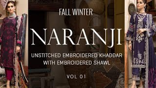 CHARIZMA | Charizma Naranji unstitch embroidered khadder with  embroidered shawl vol-1