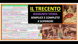 ✅ IL TRECENTO sintesi storica semplice e completa x superiori (peste, crisi, rivolte,guerre...)