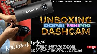 DDPAI Mini Pro Dash Cam Unboxing \u0026 First Impressions – Is It Worth It?🚗📷 | Actual Footage: Day/Night