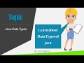 Java Data Types Lec#3 || Learn about Java Data Types With Coding