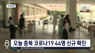 충북 코로나19 신규 확진자 44명