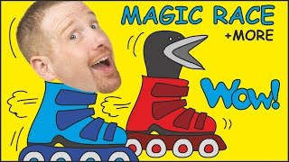 Magic Race + Wheels on the Bus + MORE Stories for Kids from Steve and Maggie | W