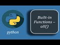 Python Built-in Function all() | all()