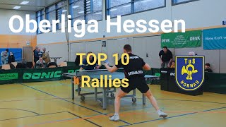 Unsere TOP 10 Tischtennis Rallies in der Oberliga Hessen | Saison 22/23