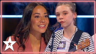 Young Singer Sings Original on The Ukulele on Denmarks Got Talent | Kids Got Talent