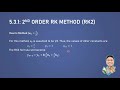 5.3.1.1: 2nd Order Runge-Kutta Method (Part 1)