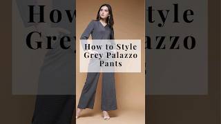 How to Style Grey Palazzo Pants 👖 Bottoms for women| Ethnic fusion #new #palazzo #shorts #trending