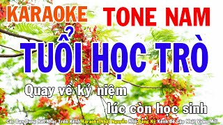 Tuổi Học Trò Karaoke Tone Nam Nhạc Sống - Phối Mới Dễ Hát - Nhật Nguyễn