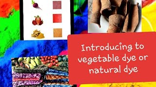 (28)Introducing to natural or vegetable dye/ভেজিটেবল বা নেচারাল ডাই কি কি দিয়ে করা যায় এর পরিচিতি