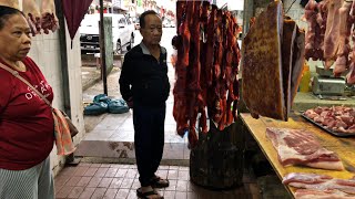 Pergi Market Jual Babi // Beli Otak Babi Dan Daging Babi // Sarapan Pagi Kolo Mee Sarawak…//