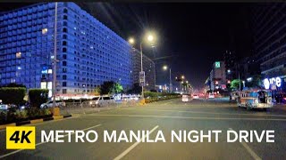 METRO MANILA NIGHT DRIVE |  PASAY CITY - MANDALUYONG CITY | EDSA DRIVING AT NIGHT | 4K