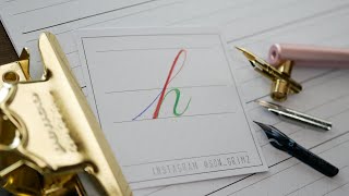 카퍼플레이트 영문캘리 소문자 'h' - copperplate calligraphy lowercase 'h'