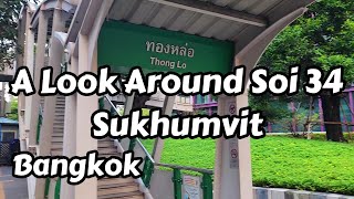 Walking Sukhumvit Soi 34 Thong Lo In Bangkok, Thailand