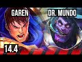 GAREN vs DR. MUNDO (TOP) | 11/1/8, 7 solo kills, Legendary | TR Master | 14.4