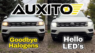AUXITO LED Headlight Install Review | 2020 VW Tiguan TSI