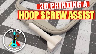 3D Printed Machine Embroidery Hoop Screw Attachment