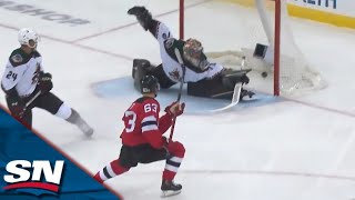 Jack Hughes and Jesper Bratt Fly In For A Clean One-Timer Goal
