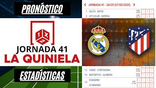 La Quiniela #Jornada 41 Estadísticas, Pronóstico, Jugada Sencilla y 5 Dobles ¡SUSCRIBETE!