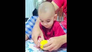 #azlan baby playing with ball| I just love his beautiful smile.