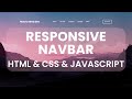 How to Create a Responsive Navbar with HTML & CSS & Javascript | Step by Step Tutorial