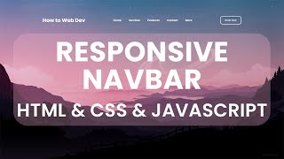 How to Create a Responsive Navbar with HTML & CSS & Javascript | Step by Step Tutorial