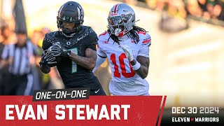 Oregon WR Evan Stewart discusses big game vs. Ohio State, says Denzel Burke is “incredible player”