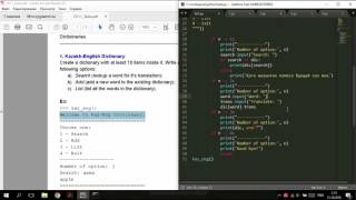 Dictionary task | Python