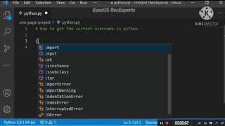How to get the current username in Python ! Python program tutorial ! only for 2 line code