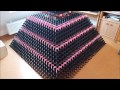 Biggest 3D domino pyramid fail ever - 31*31 - 19000 dominos