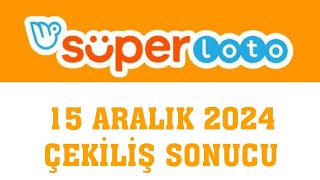 Süper Loto Çekiliş Sonucu 15 Aralık 2024