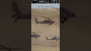 Apache helicopters and Georgian T-72 tanks training