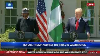 Buhari, Trump Address The Press In Washington Pt 1