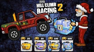 Hill Climb Racing 2 - Santa Little Helper Funny Compilation & UNLOCKING ALL CHESTS