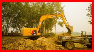 How to Load Tractor with Excavator  ভেকু দিয়ে কিভাবে ট্রাক্টর লোড করা হয়