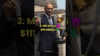 Top 10 Richest Cricketer🏏 In The World🌏🔥| #shorts #ipl #cricket #msd #viral