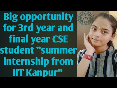 Summer Internship From IIT Kanpur - YouTube