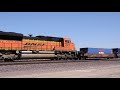 monster bnsf intermodal train westbound needles sub ge locomotive es44dc bnsf 7213